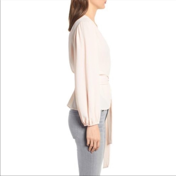 NWT Chelsea28 Wrap Top in Crepe Blush Sz S - Picture 7 of 12